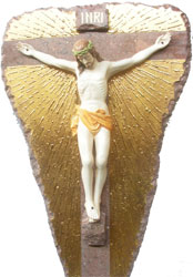 crocifisso in ceramica